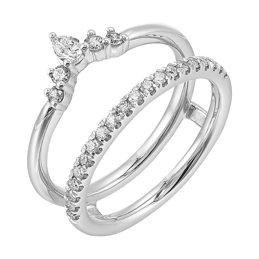 14Kt White Gold Diamond 3/8Ctw Ring