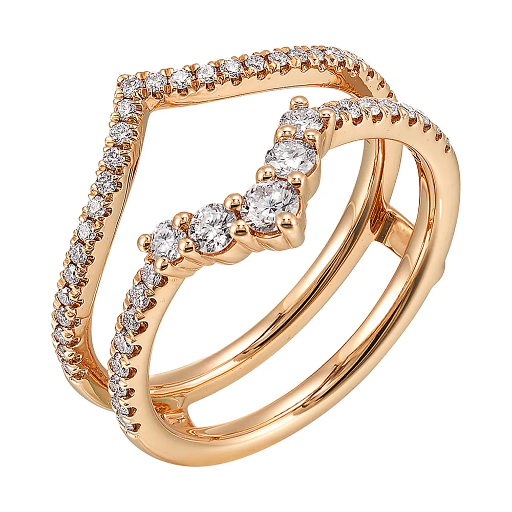 14Kt Rose Gold Diamond 1/2Ctw Ring