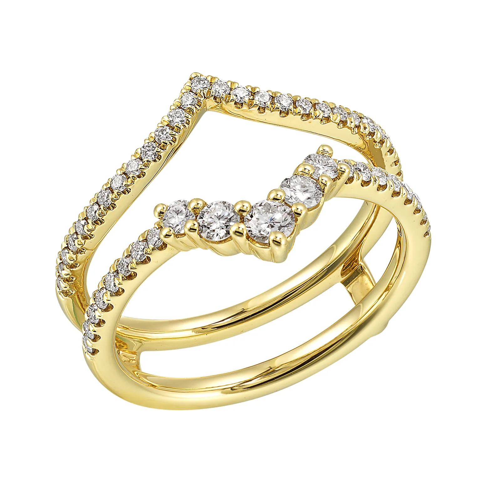 14Kt Yellow Gold Diamond 1/2Ctw Ring view 2