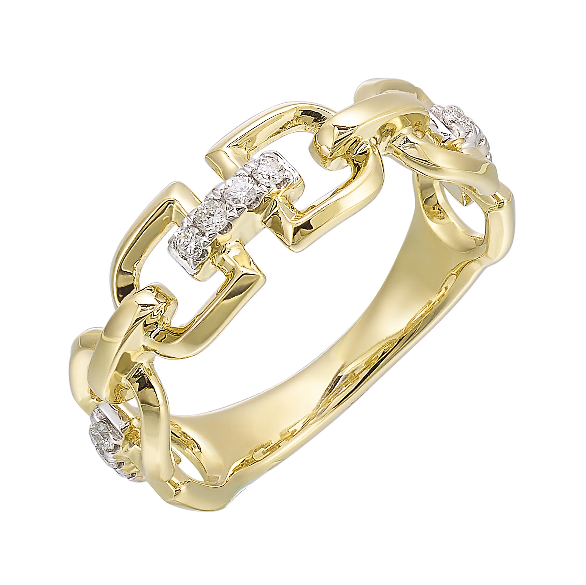 14Kt Yellow Gold Diamond 1/8Ctw Ring view 2