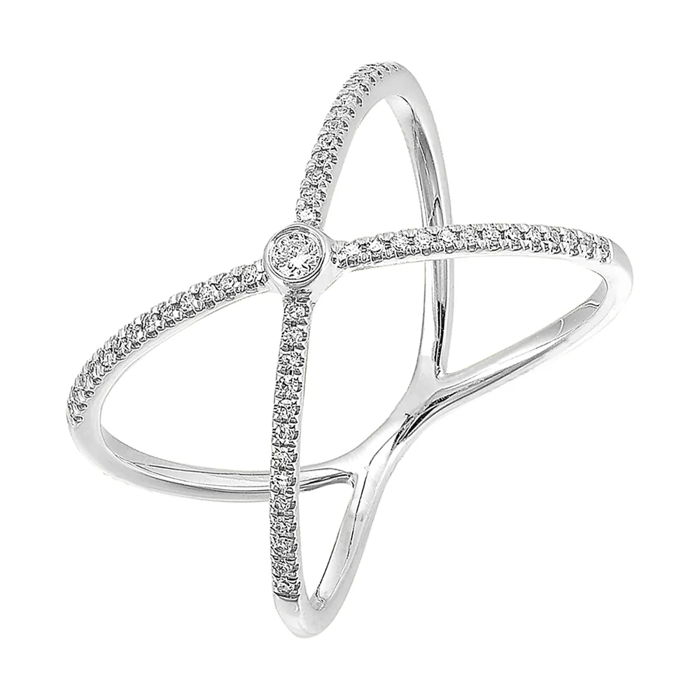 14Kt White Gold Diamond 1/7Ctw Ring