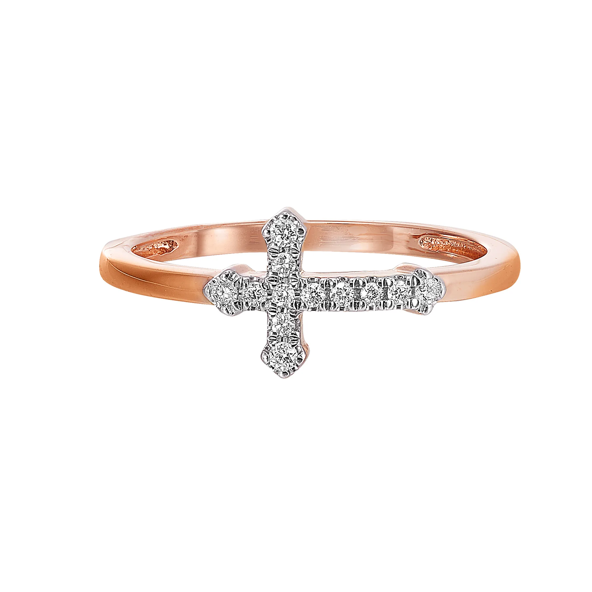14Kt Rose Gold Diamond 1/10Ctw Ring
