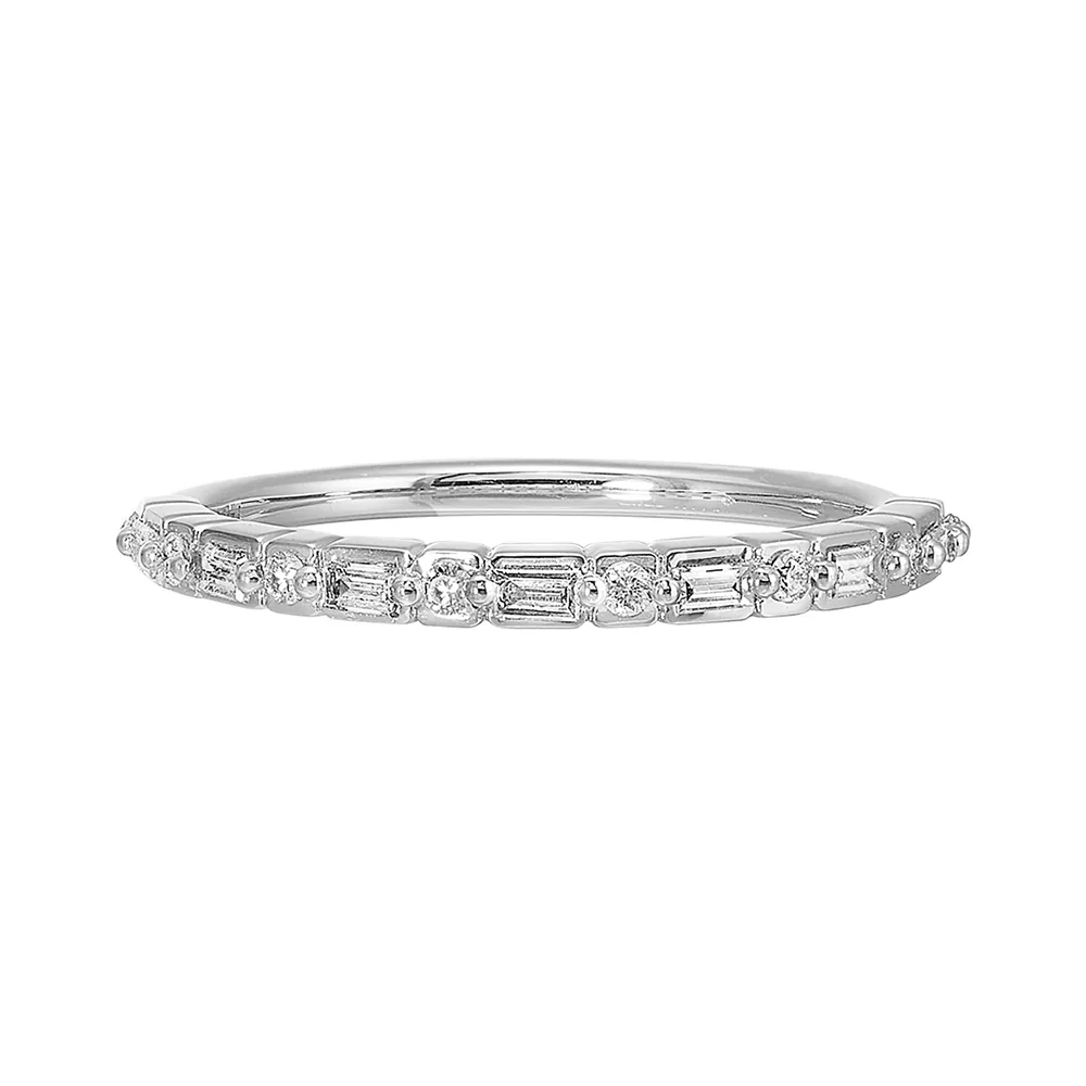 14Kt White Gold Diamond 1/5Ctw Ring view 2
