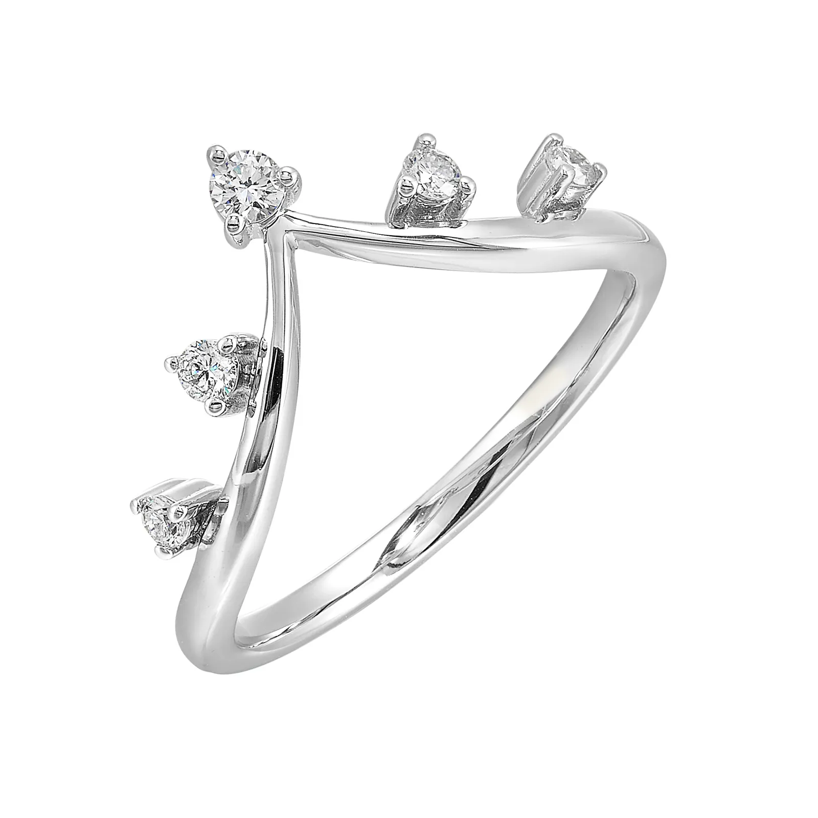 14Kt White Gold Diamond 1/7Ctw Ring view 2