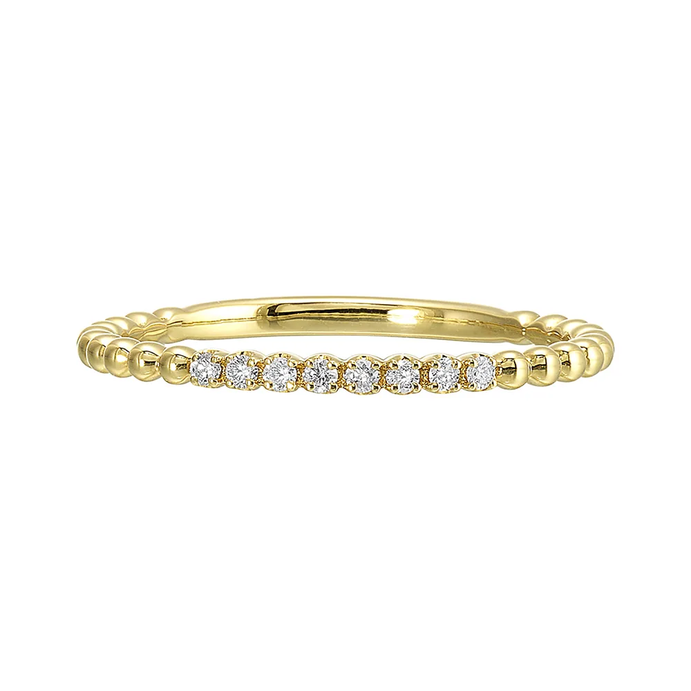 14Kt Yellow Gold Diamond 1/20Ctw Ring view 2