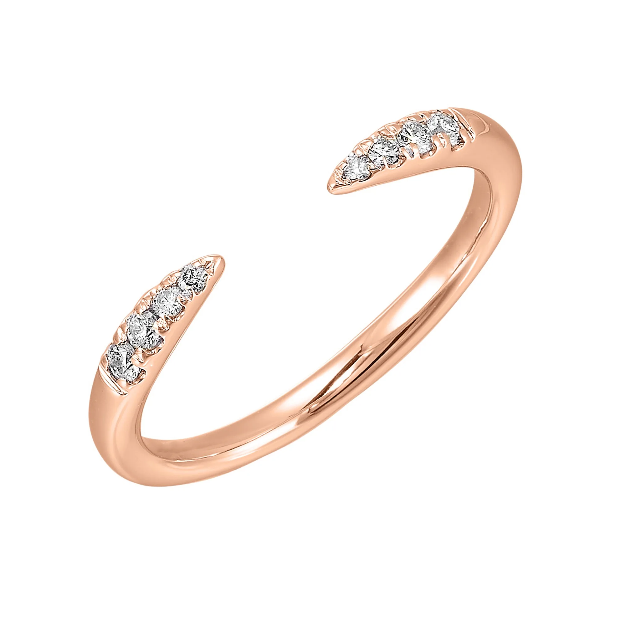14Kt Rose Gold Diamond 1/10Ctw Ring view 2