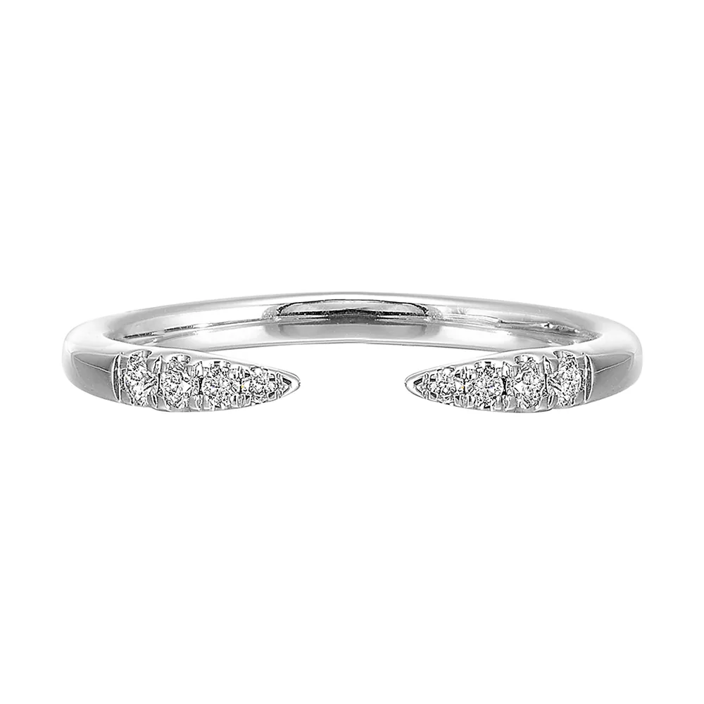 14Kt White Gold Diamond 1/10Ctw Ring view 2