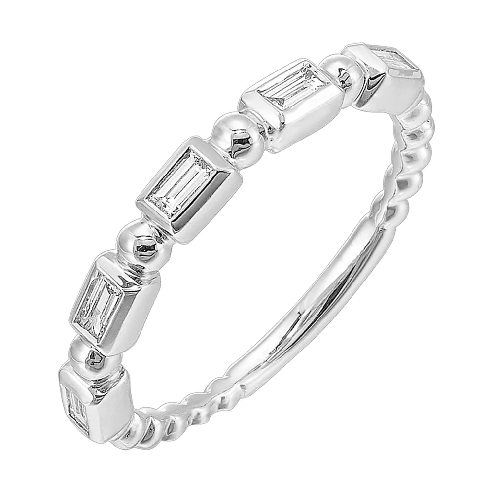 14Kt White Gold Diamond 1/5Ctw Ring view 2