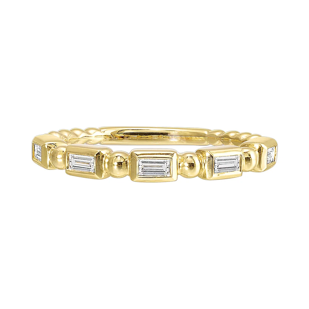 14Kt Yellow Gold Diamond 1/5Ctw Ring view 2
