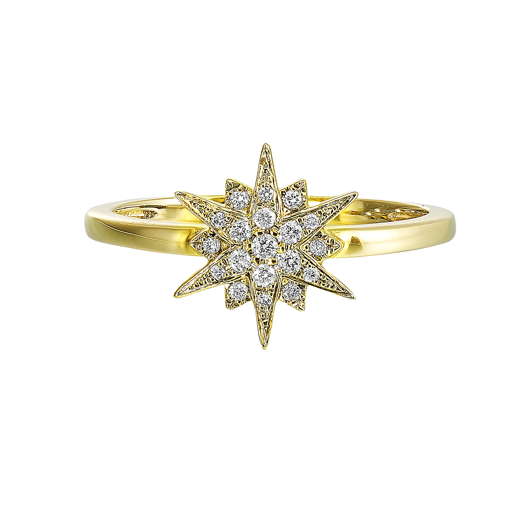 14Kt Yellow Gold Diamond 1/10Ctw Ring
