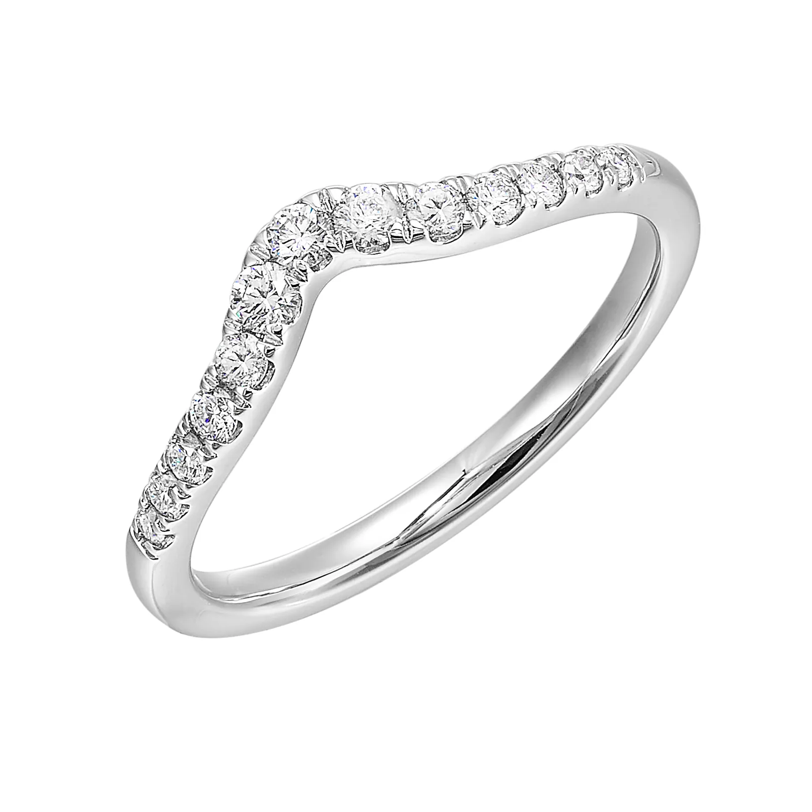 14Kt White Gold Diamond 1/4Ctw Ring view 2