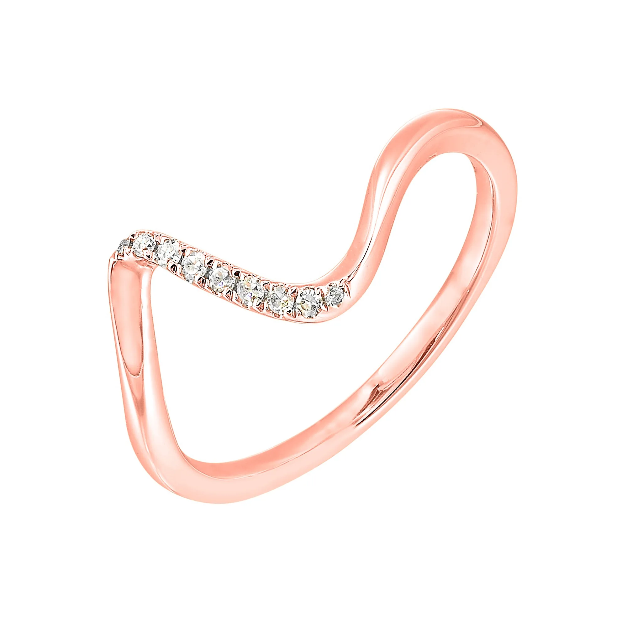 10Kt Rose Gold Diamond 1/20Ctw Ring view 2