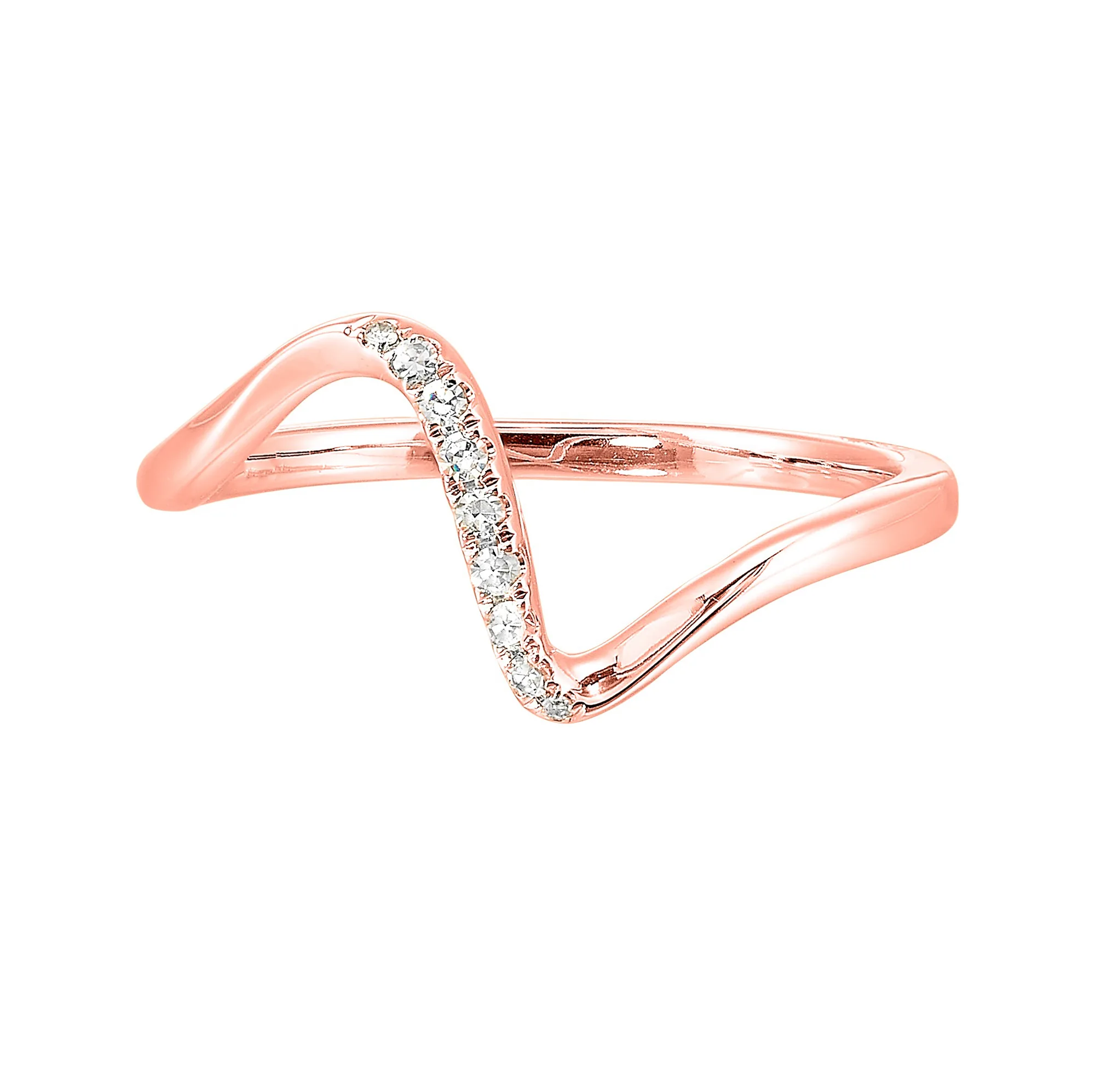 10Kt Rose Gold Diamond 1/20Ctw Ring