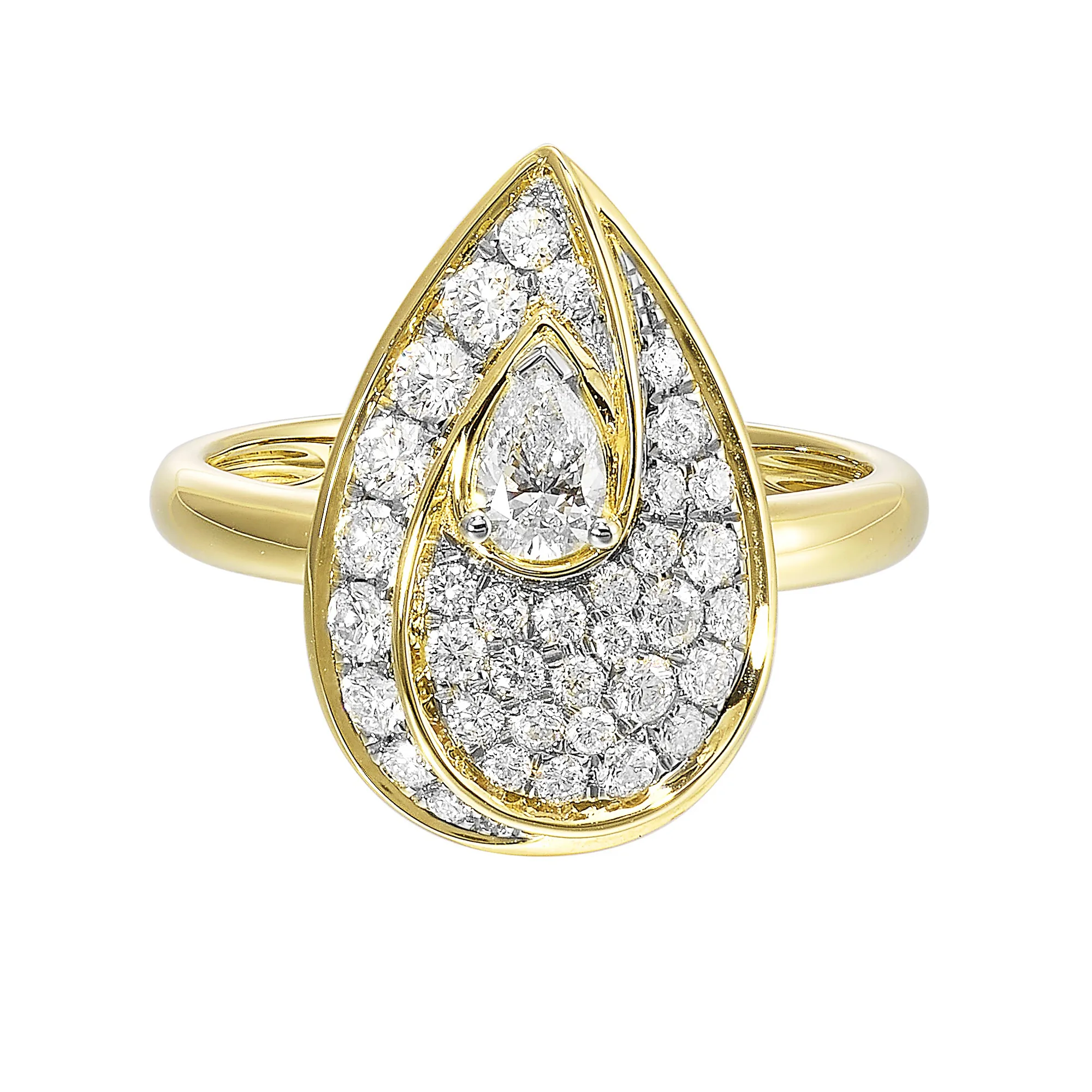 14Kt Yellow Gold Diamond 3/4Ctw Ring