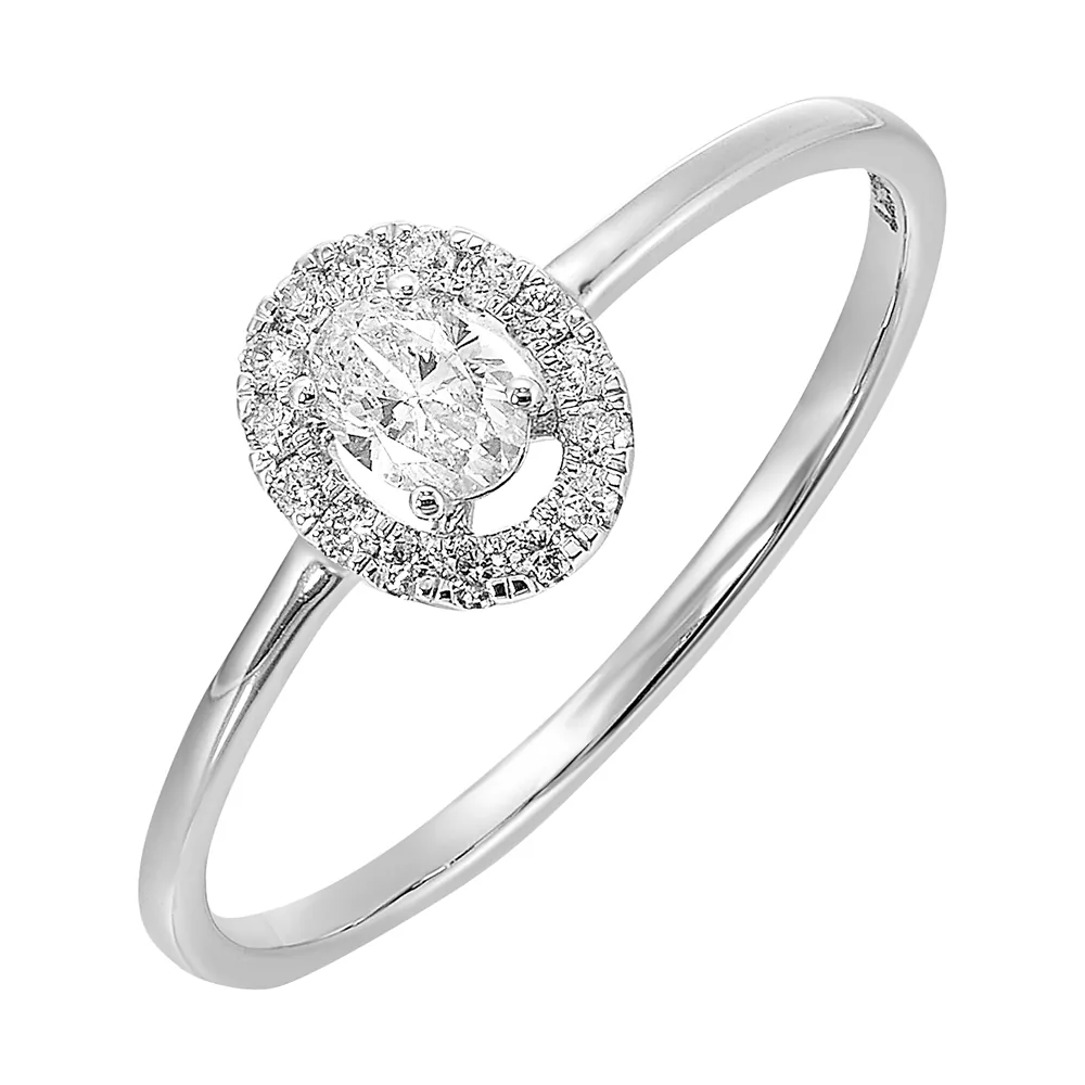 14Kt White Gold Diamond 1/4Ctw Ring view 2
