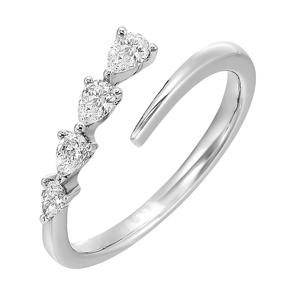 14Kt White Gold Diamond 1/4Ctw Ring view 2