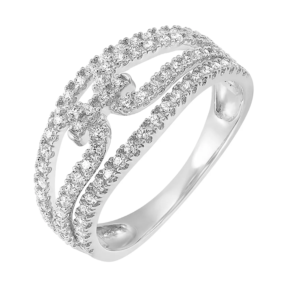10Kt White Gold Diamond 3/4Ctw Ring view 2