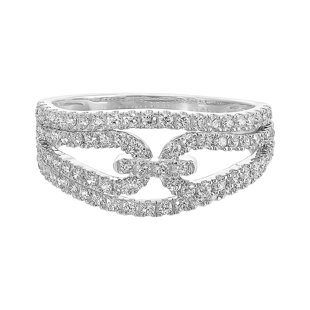 10Kt White Gold Diamond 3/4Ctw Ring