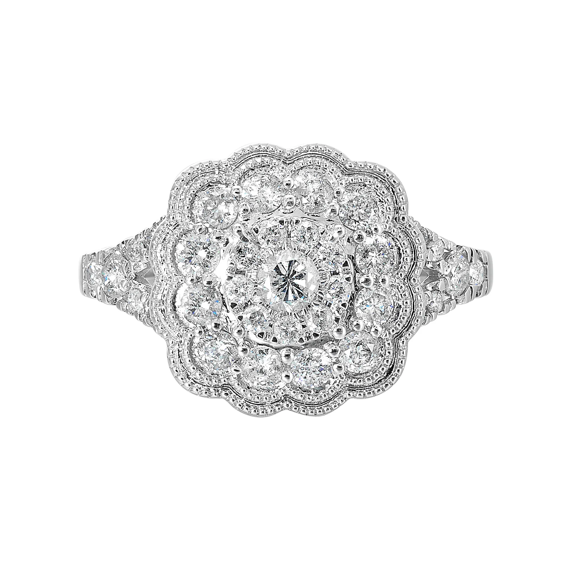 14Kt White Gold Diamond 1Ctw Ring