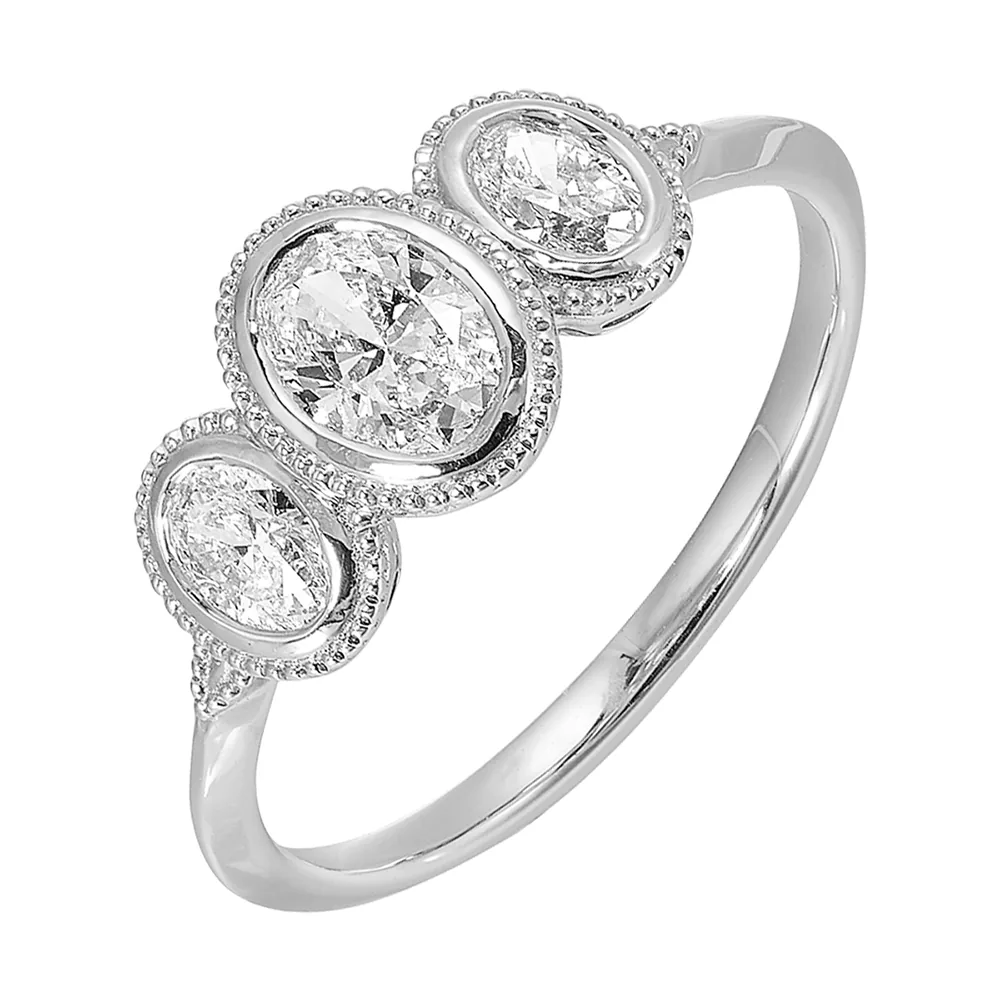 14Kt White Gold Diamond 3/4Ctw Ring view 2