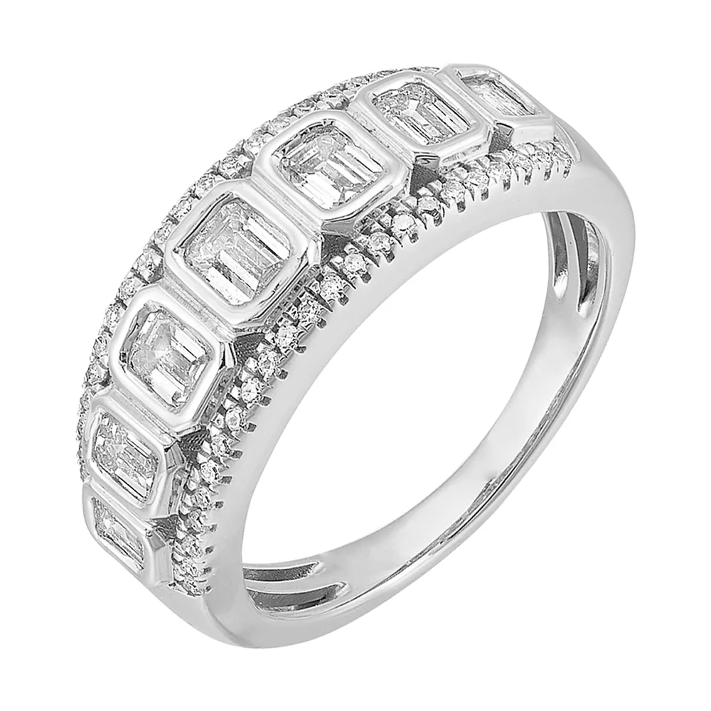 14Kt White Gold Diamond 1 1/3Ctw Ring view 2