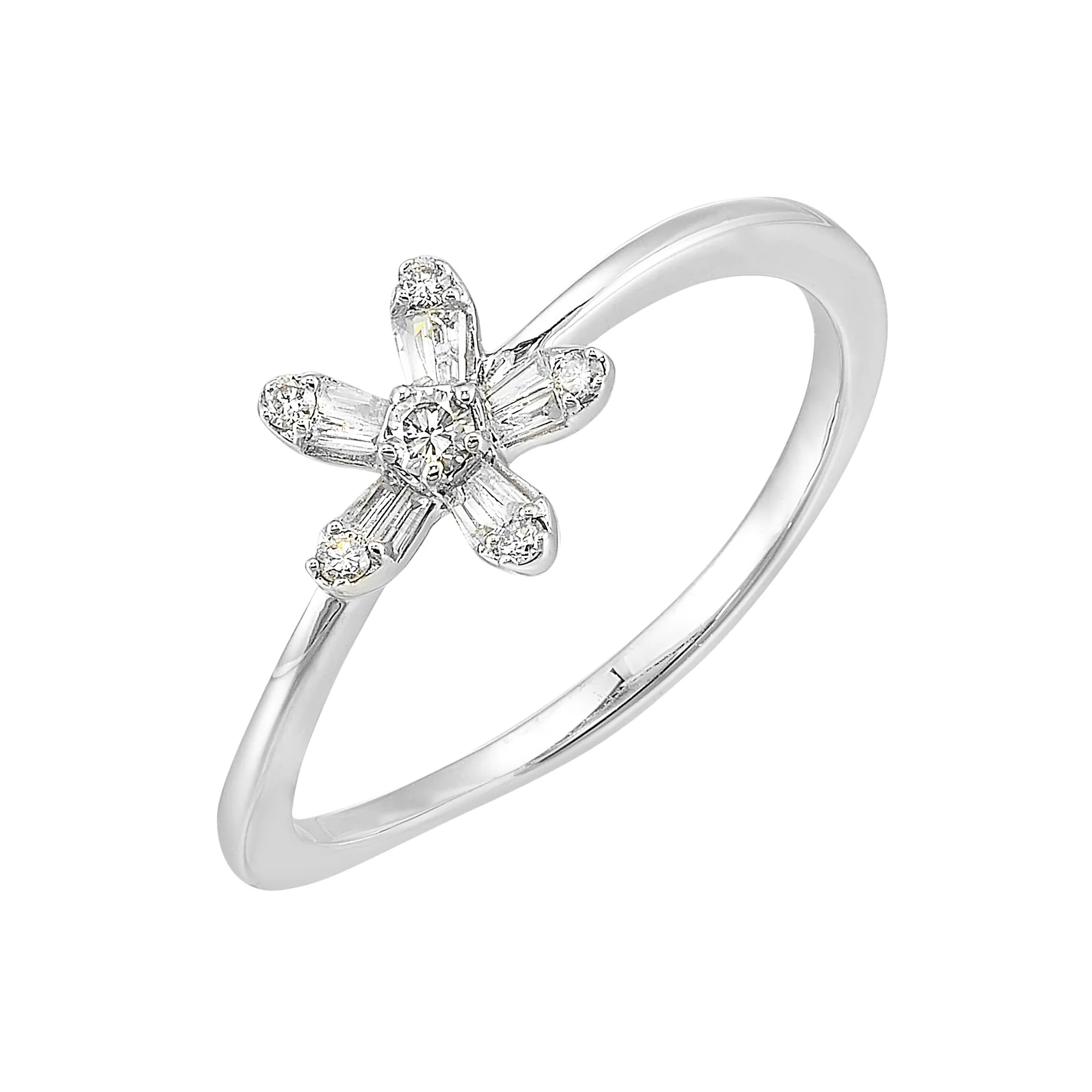 10Kt White Gold Diamond 1/7Ctw Ring view 2