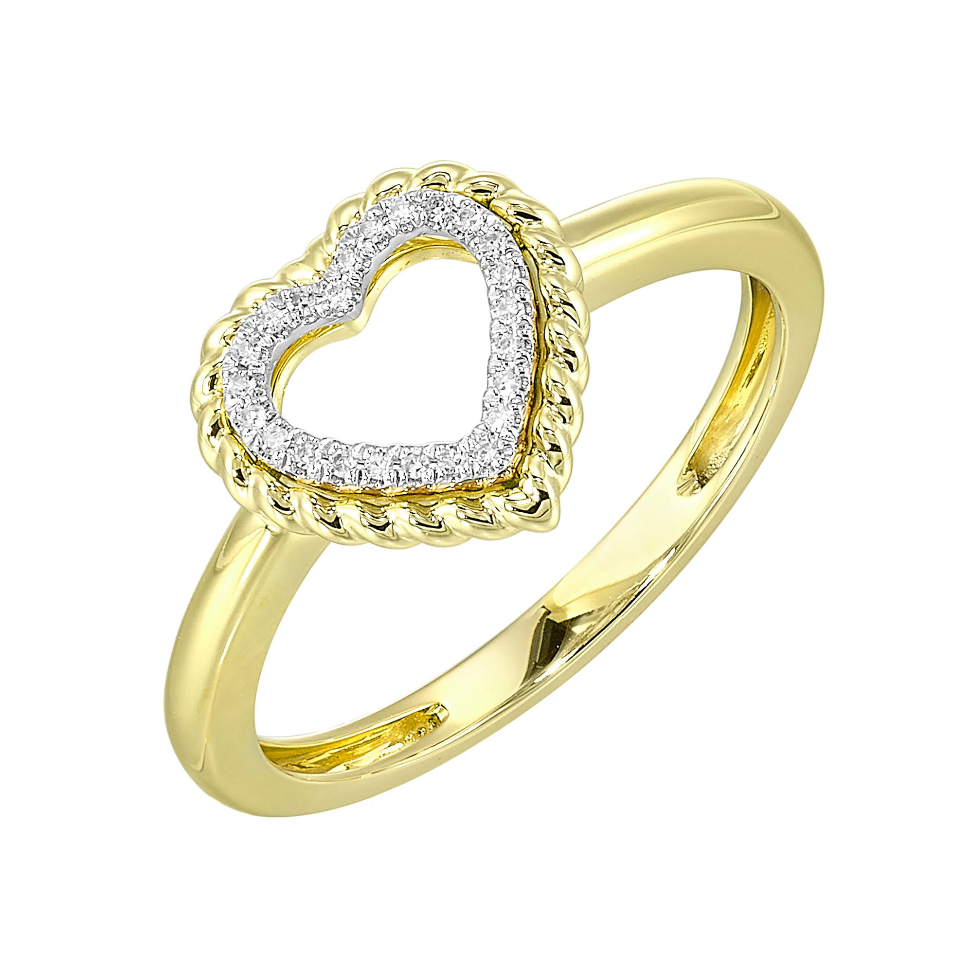 14Kt Yellow Gold Diamond 1/20Ctw Ring