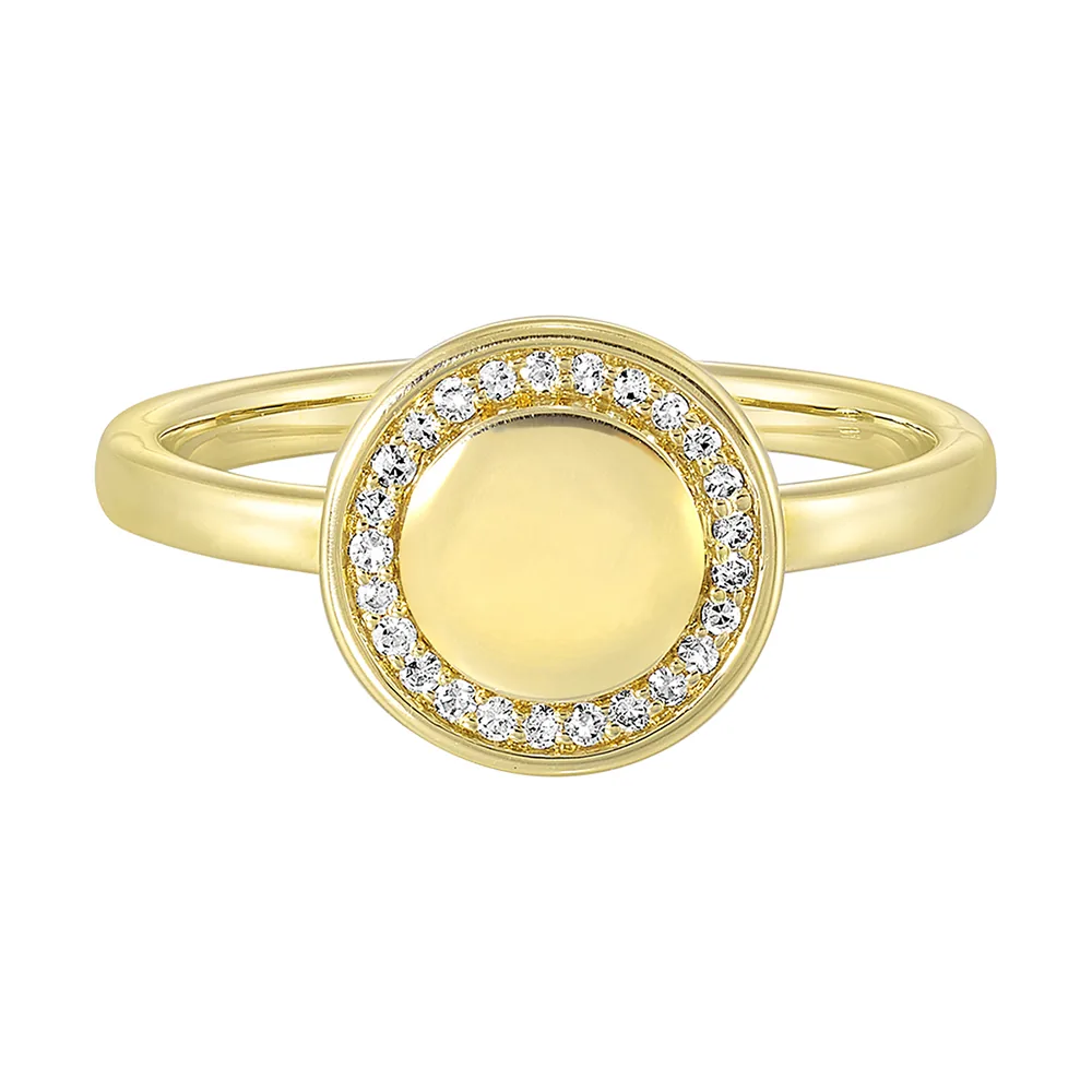 14Kt Yellow Gold Diamond 1/20Ctw Ring view 2