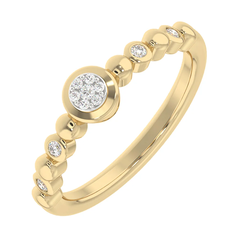 10Kt Yellow Gold Diamond 1/8Ctw Ring