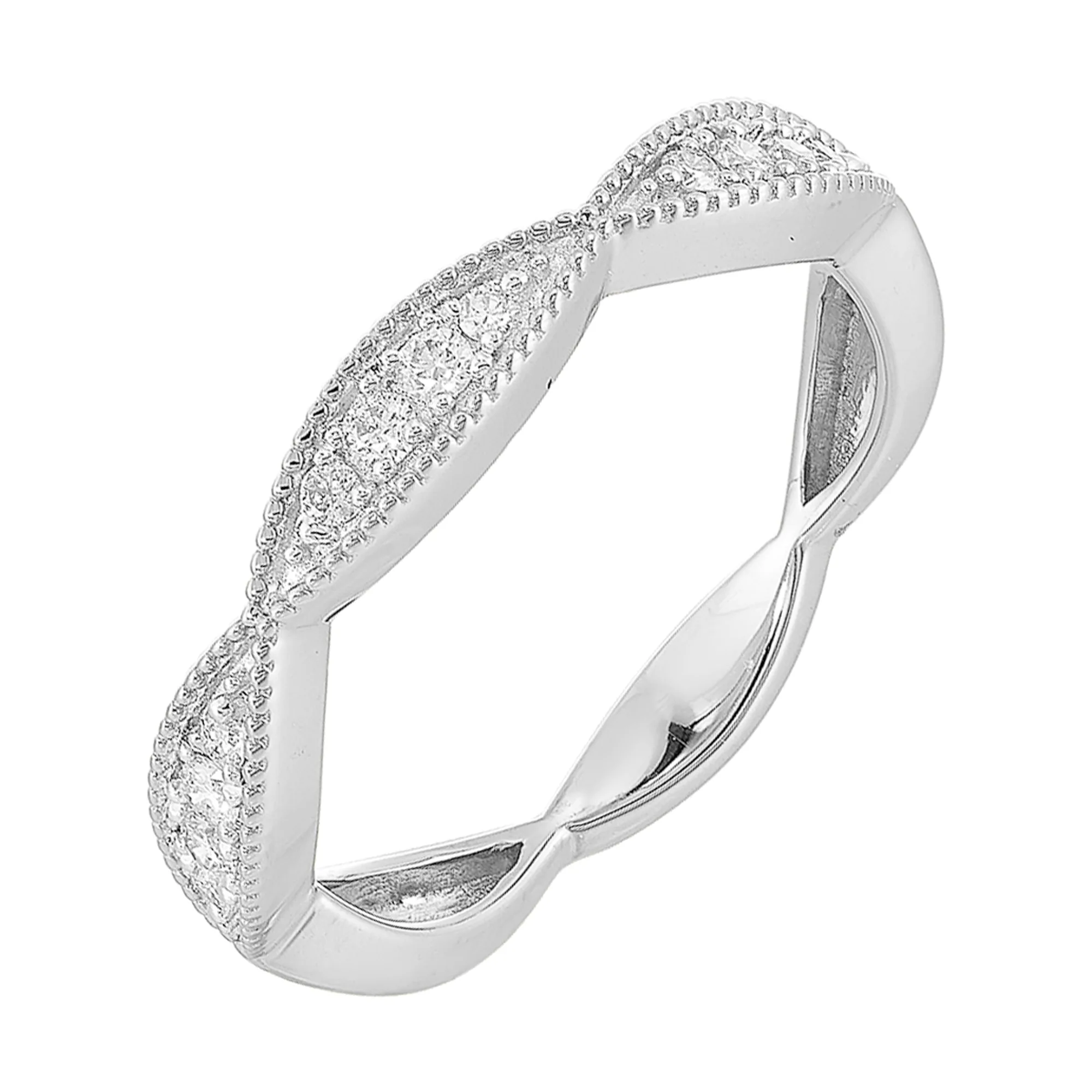 10Kt White Gold Diamond 1/5Ctw Ring view 2