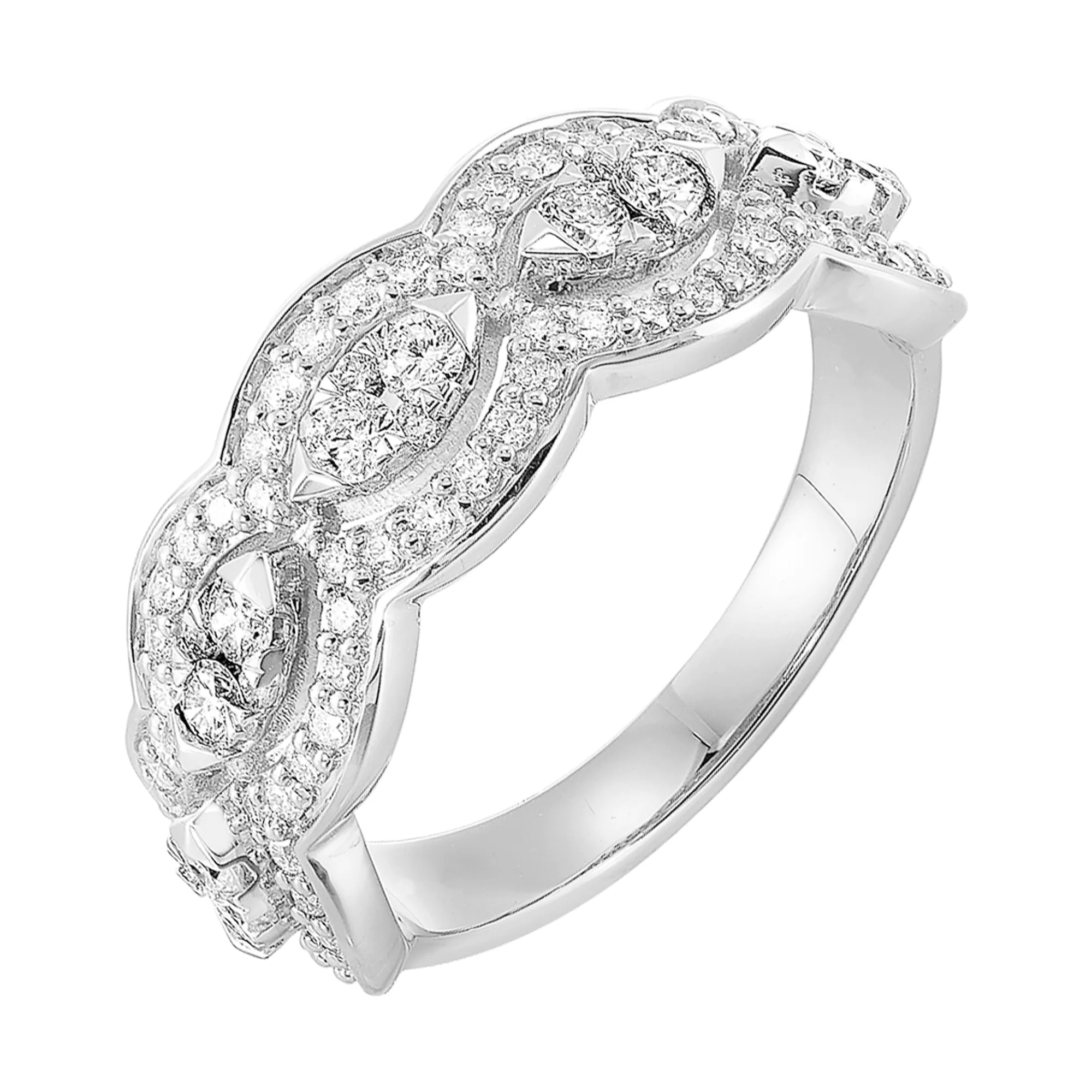 14Kt White Gold Diamond 3/4Ctw Ring view 2