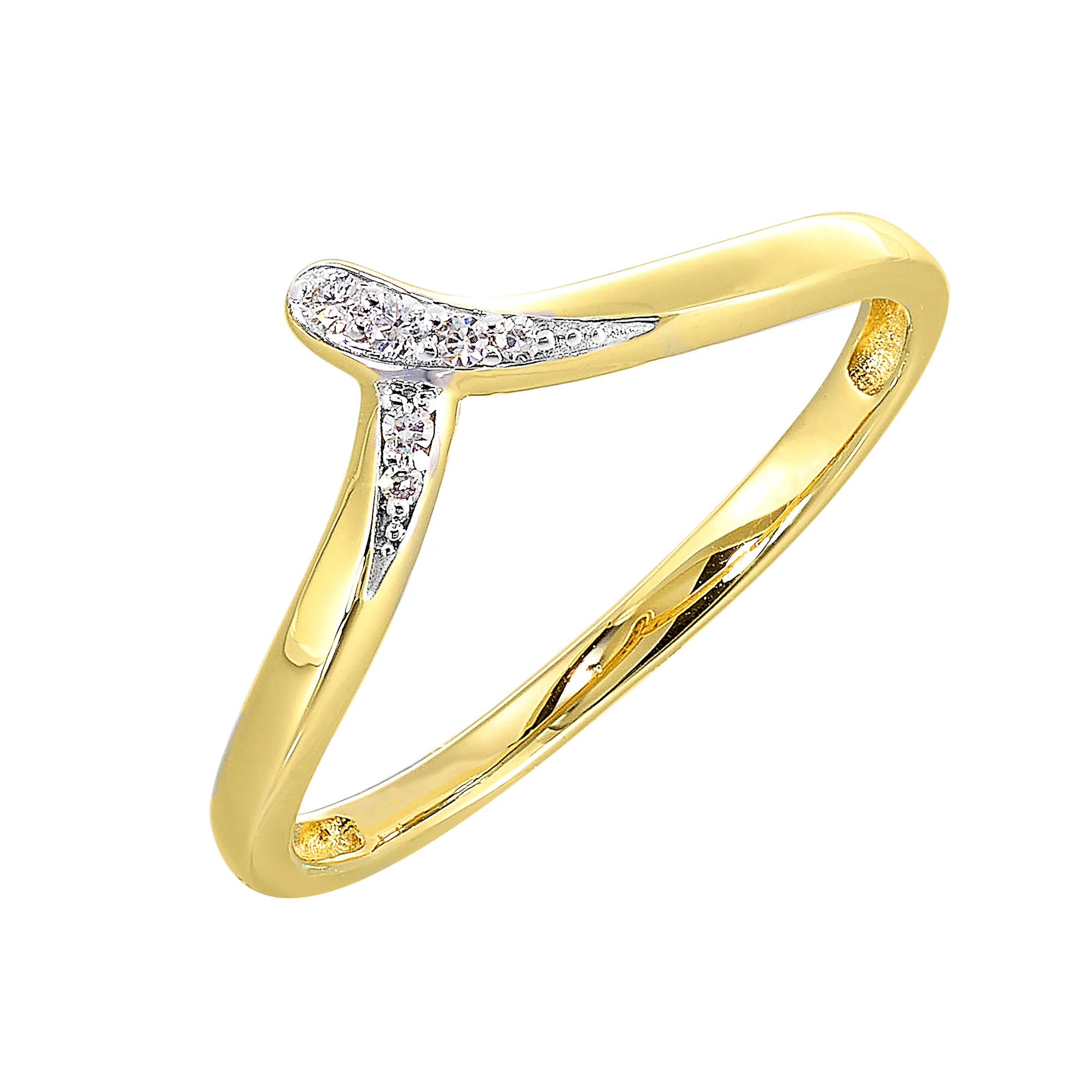 14Kt Yellow Gold Diamond 1/20Ctw Ring view 2