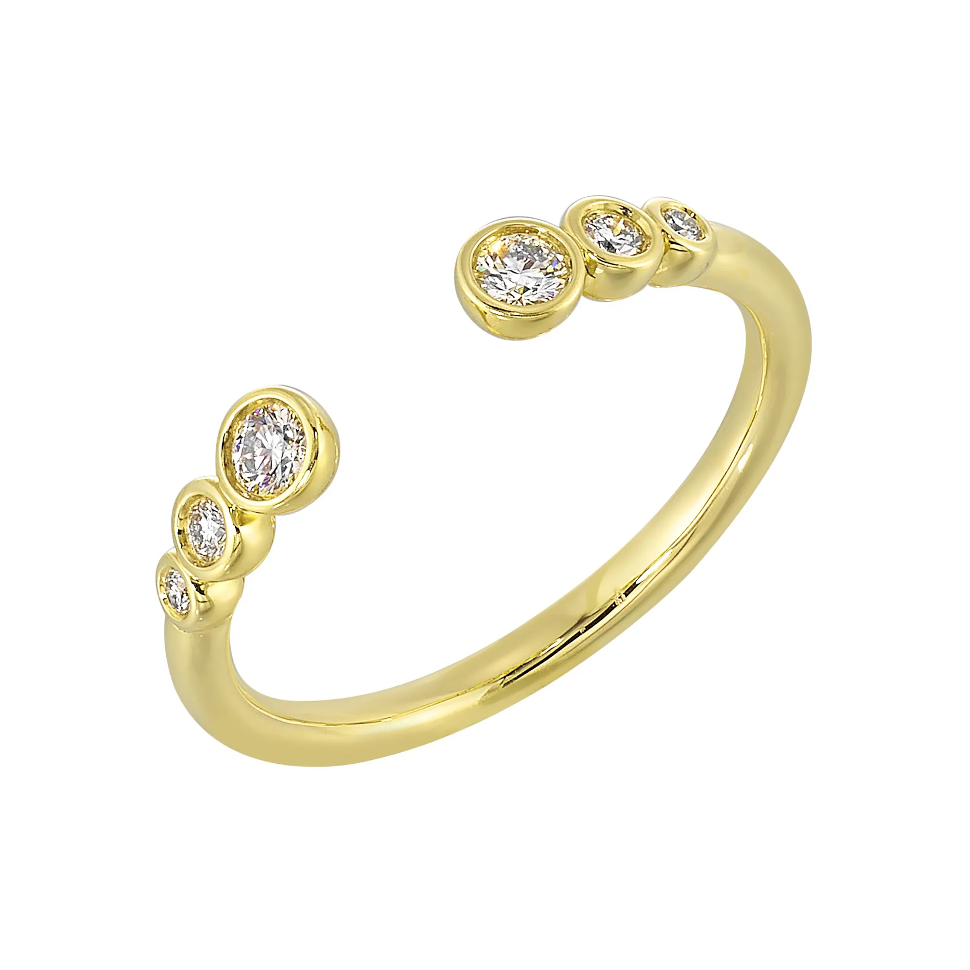 14Kt Yellow Gold Diamond 1/5Ctw Ring view 2