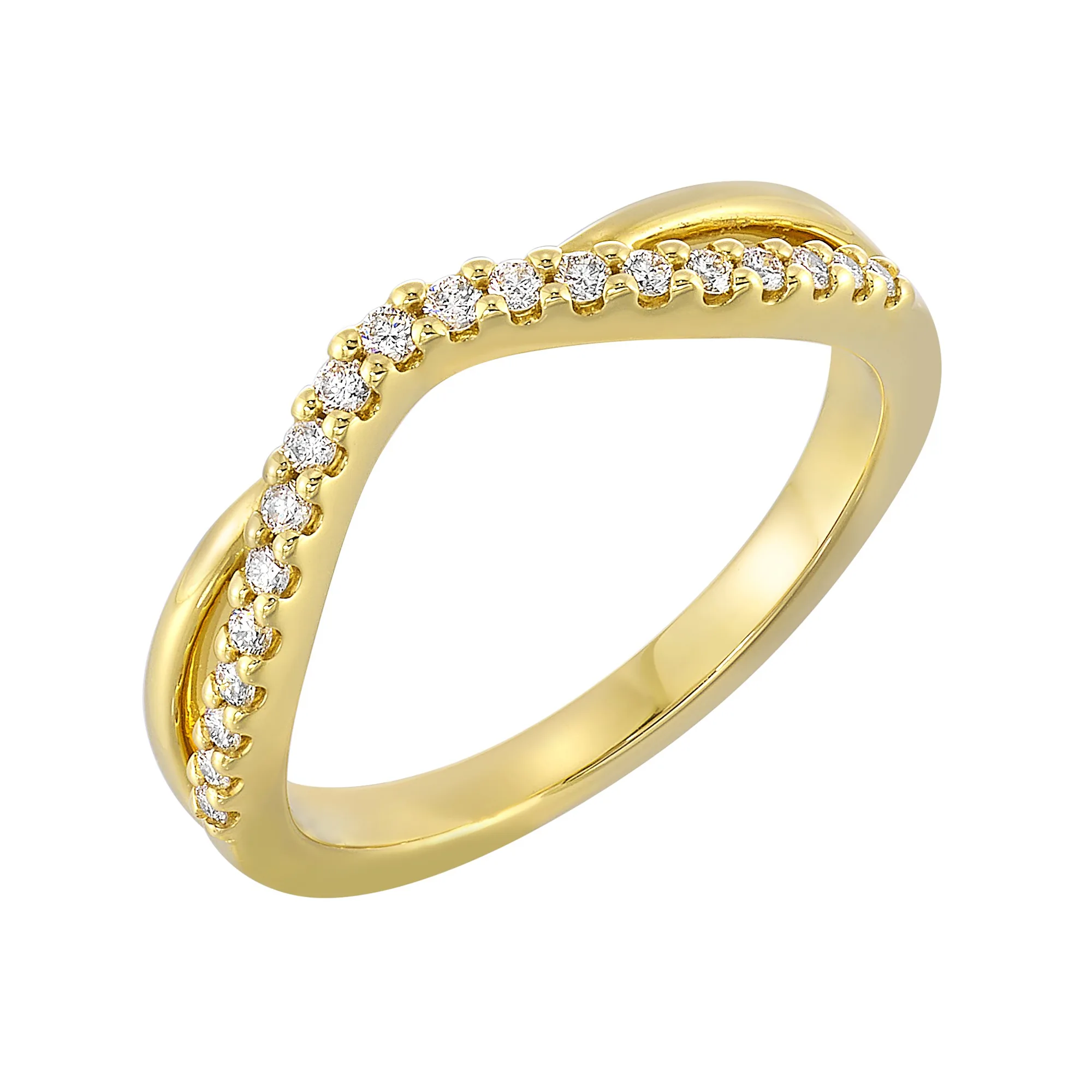14Kt Yellow Gold Diamond 1/6Ctw Ring view 2
