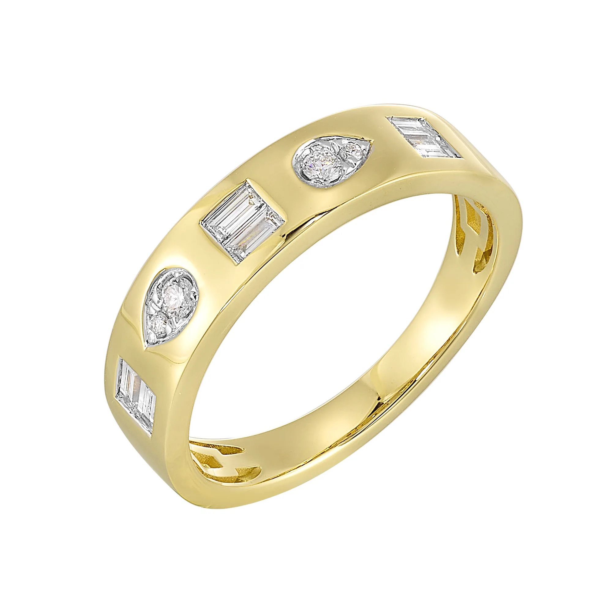 14Kt Yellow Gold Diamond 1/4Ctw Ring view 2