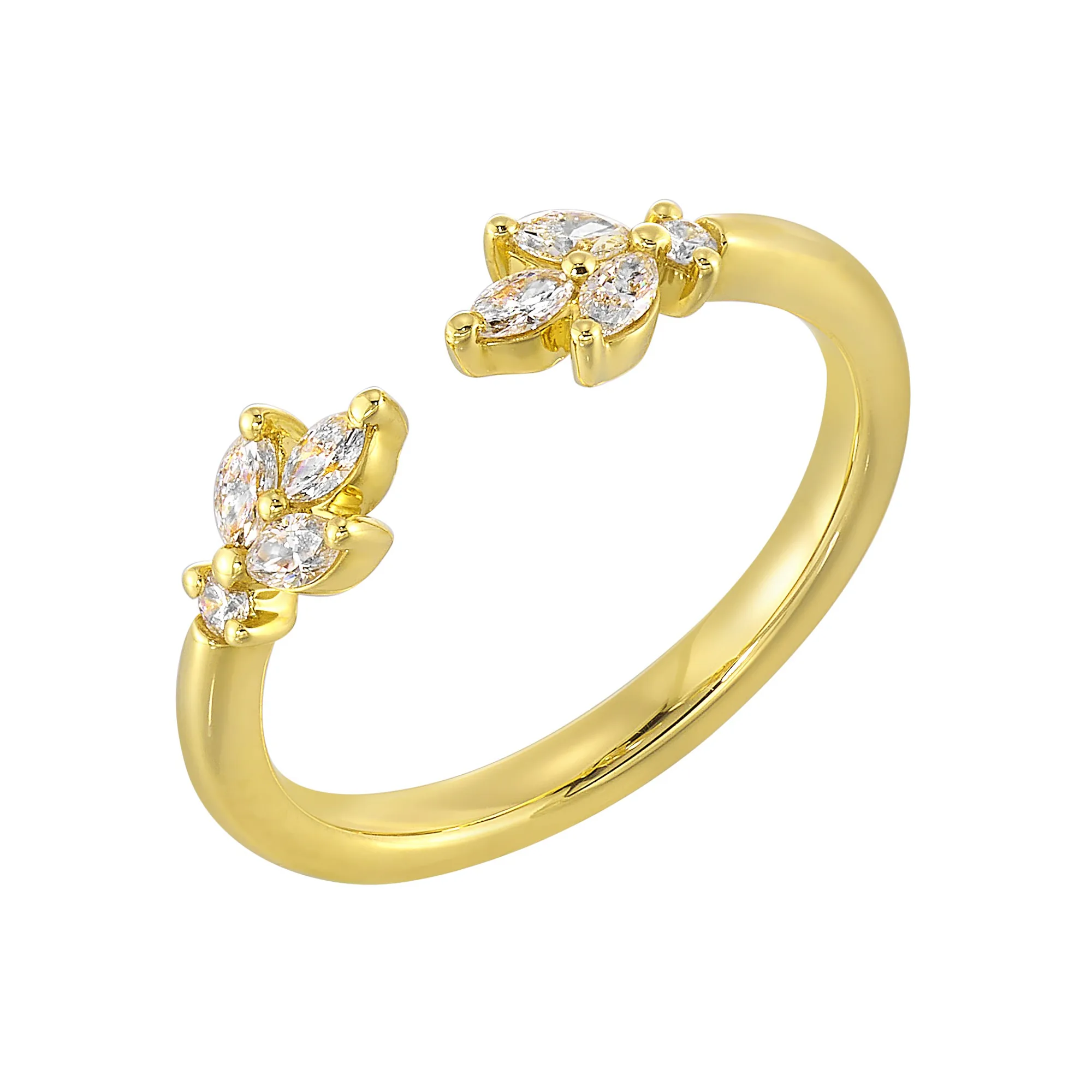 14Kt Yellow Gold Diamond 1/4Ctw Ring view 2