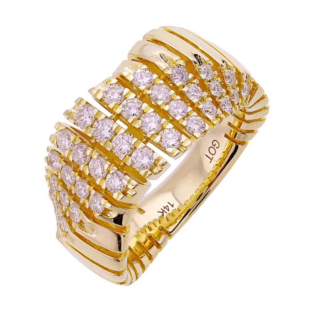 14Kt Yellow Gold Diamond 1Ctw Ring