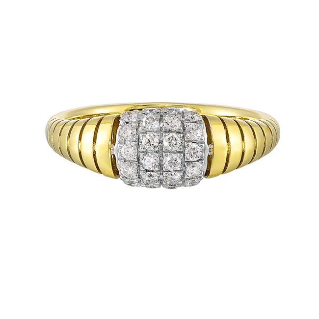 14Kt Yellow Gold Diamond 1/4Ctw Ring