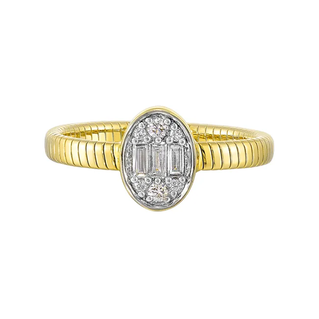 14Kt Yellow Gold Diamond 1/6Ctw Ring