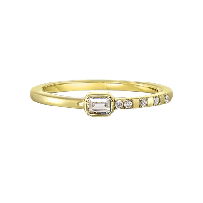 10Kt Yellow Gold Diamond 1/7Ctw Ring