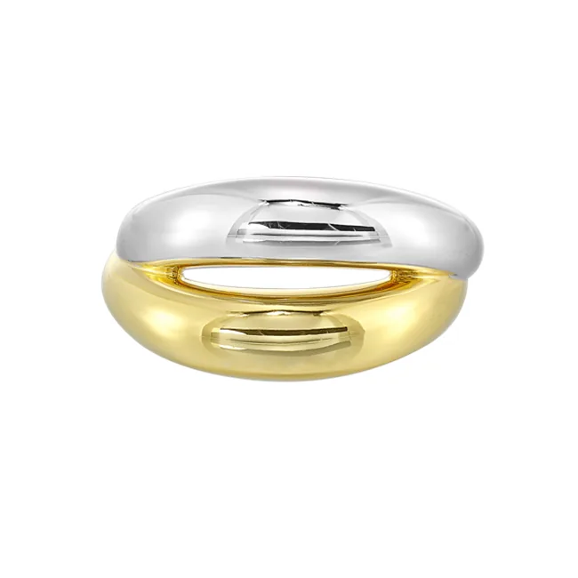 Silver White Yellow Ring
