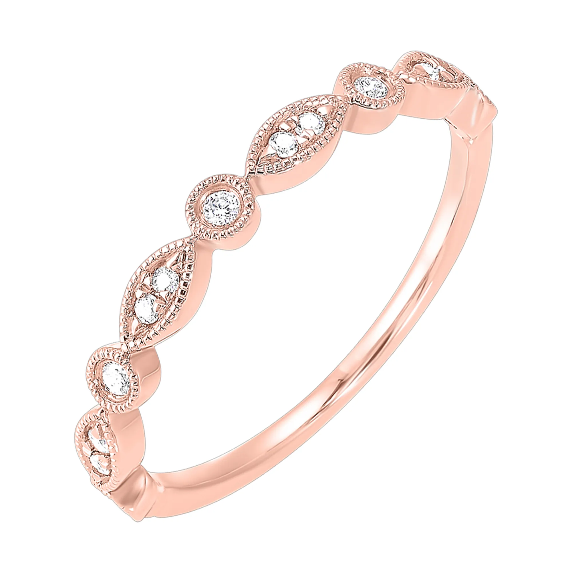 10Kt Rose Gold Diamond 1/10Ctw Ring view 2