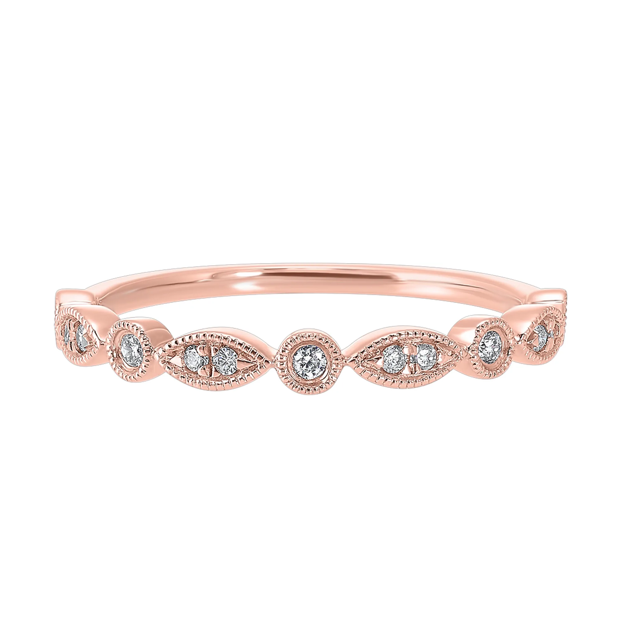 10Kt Rose Gold Diamond 1/10Ctw Ring