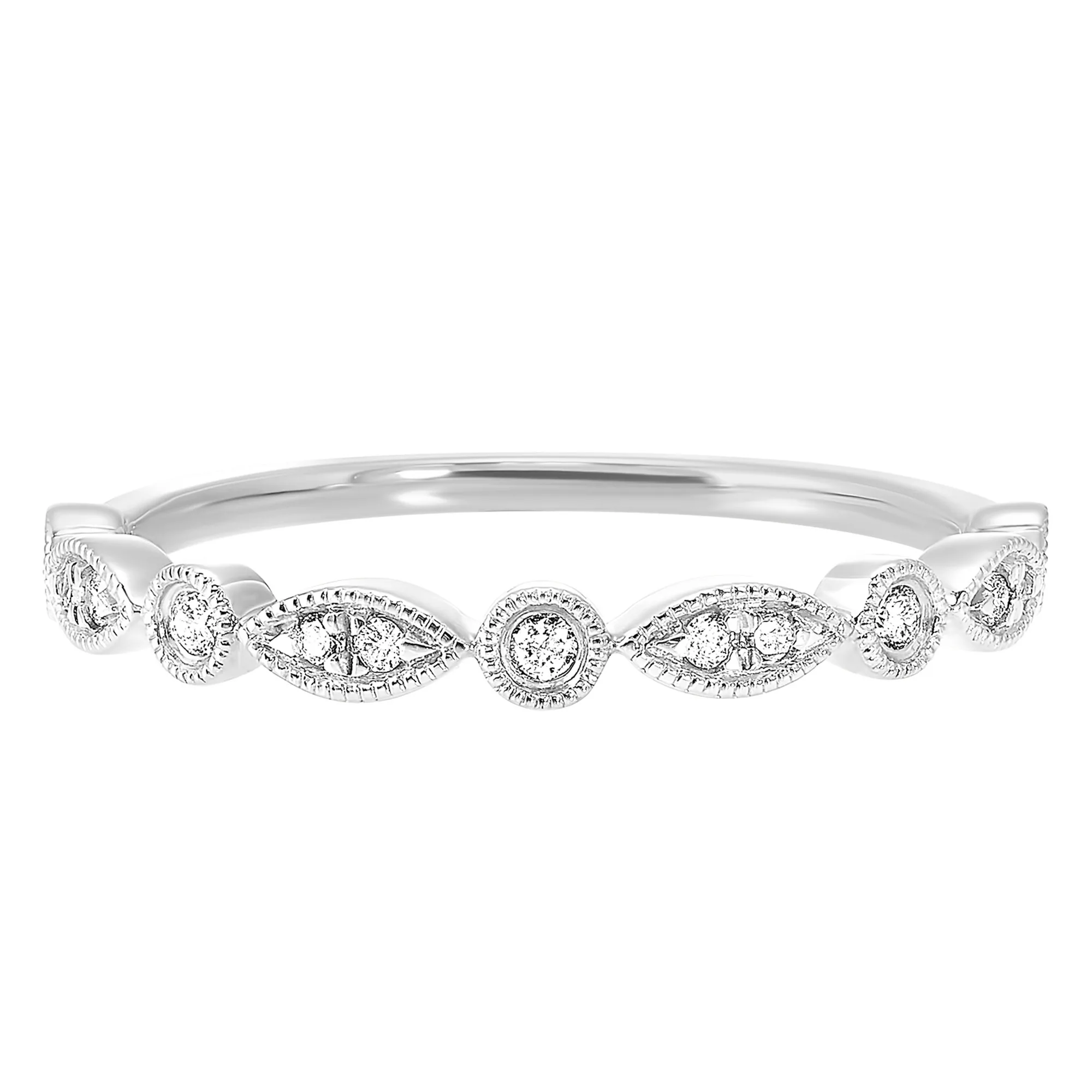 14Kt White Gold Diamond 1/10Ctw Ring