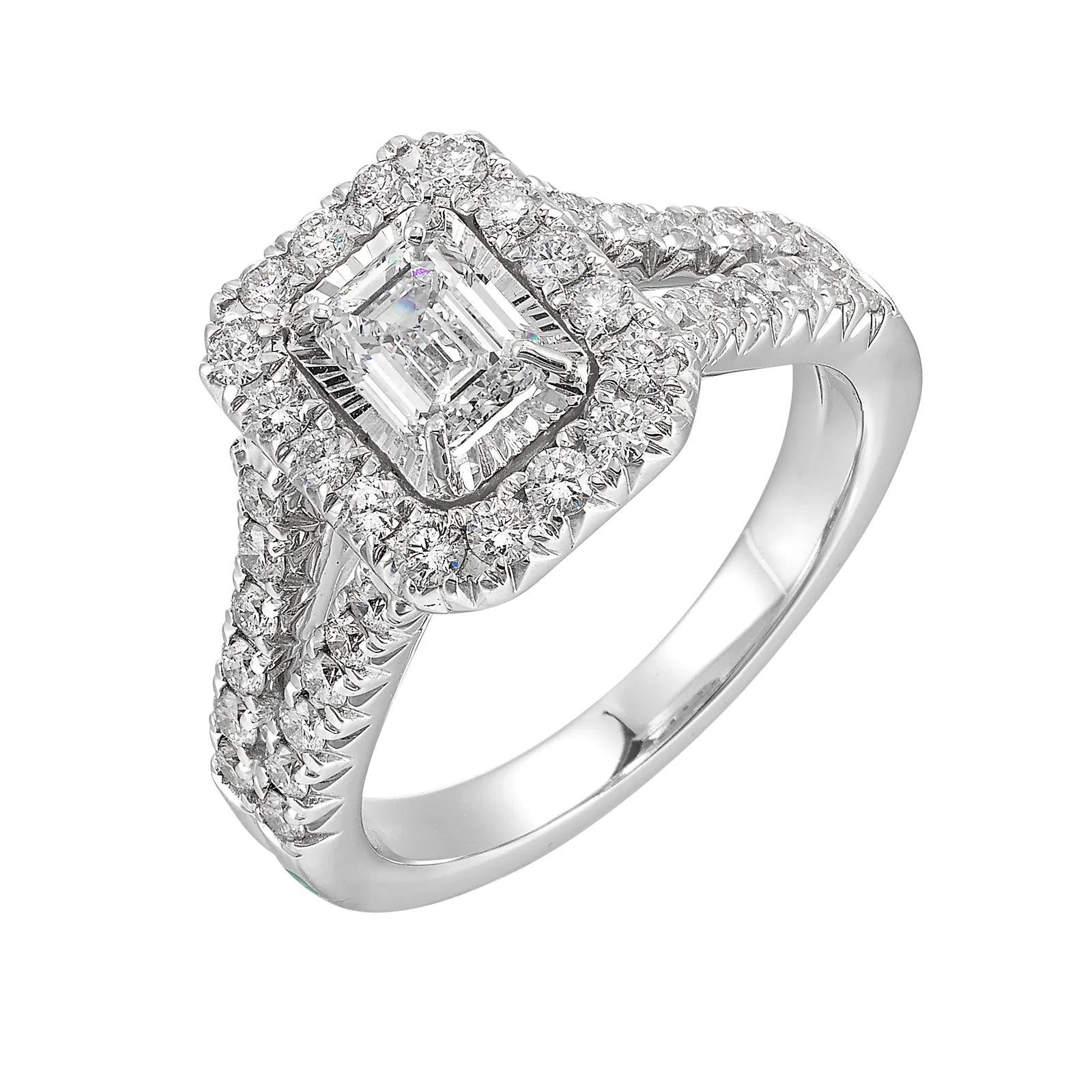 14Kt White Semi Mount 3/4Ctw For Round Center