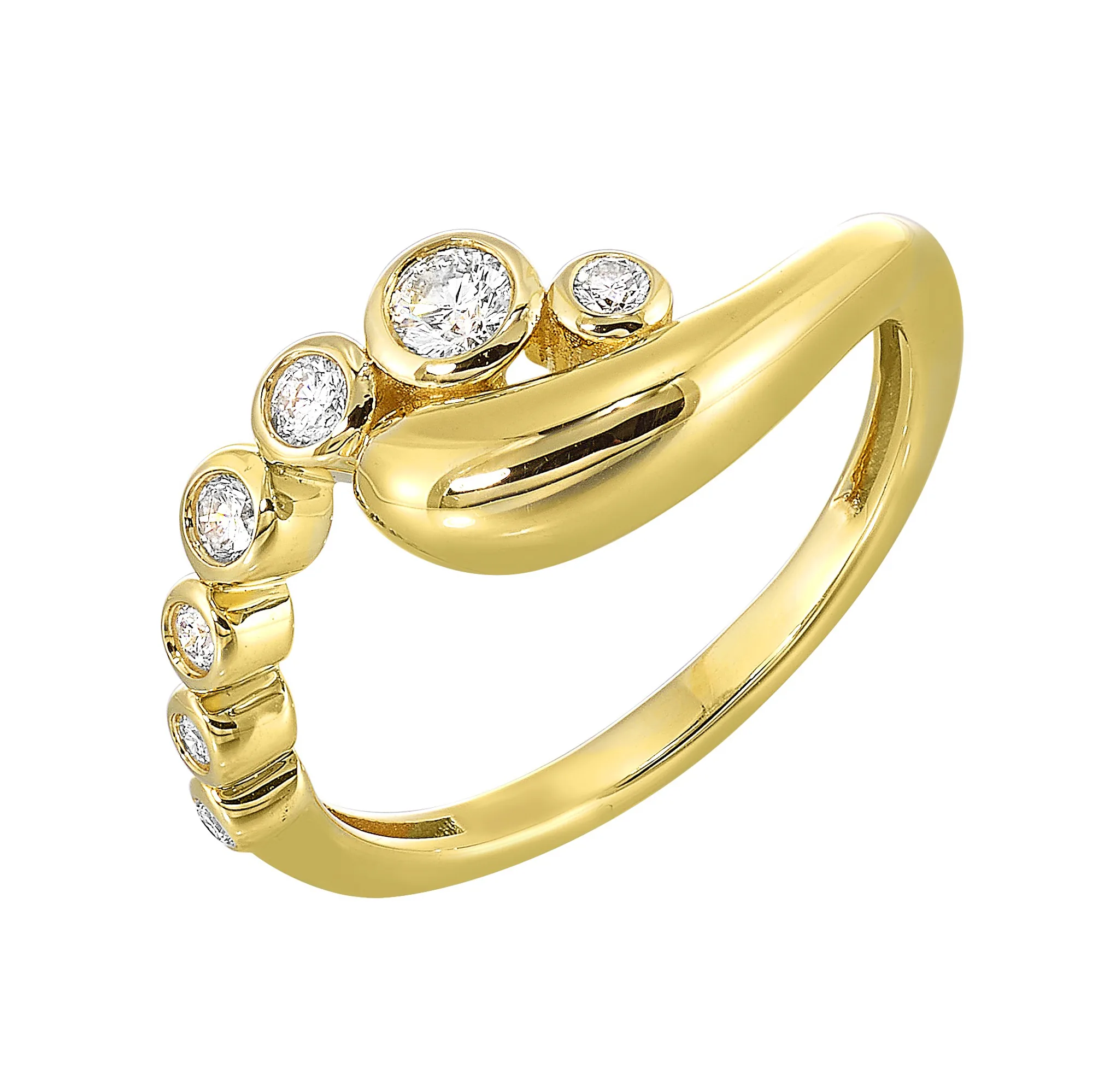 10Kt Yellow Gold Diamond 1/4Ctw Ring view 2