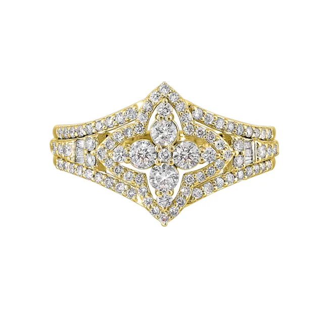 14Kt White Gold Diamond 3/4Ctw Ring