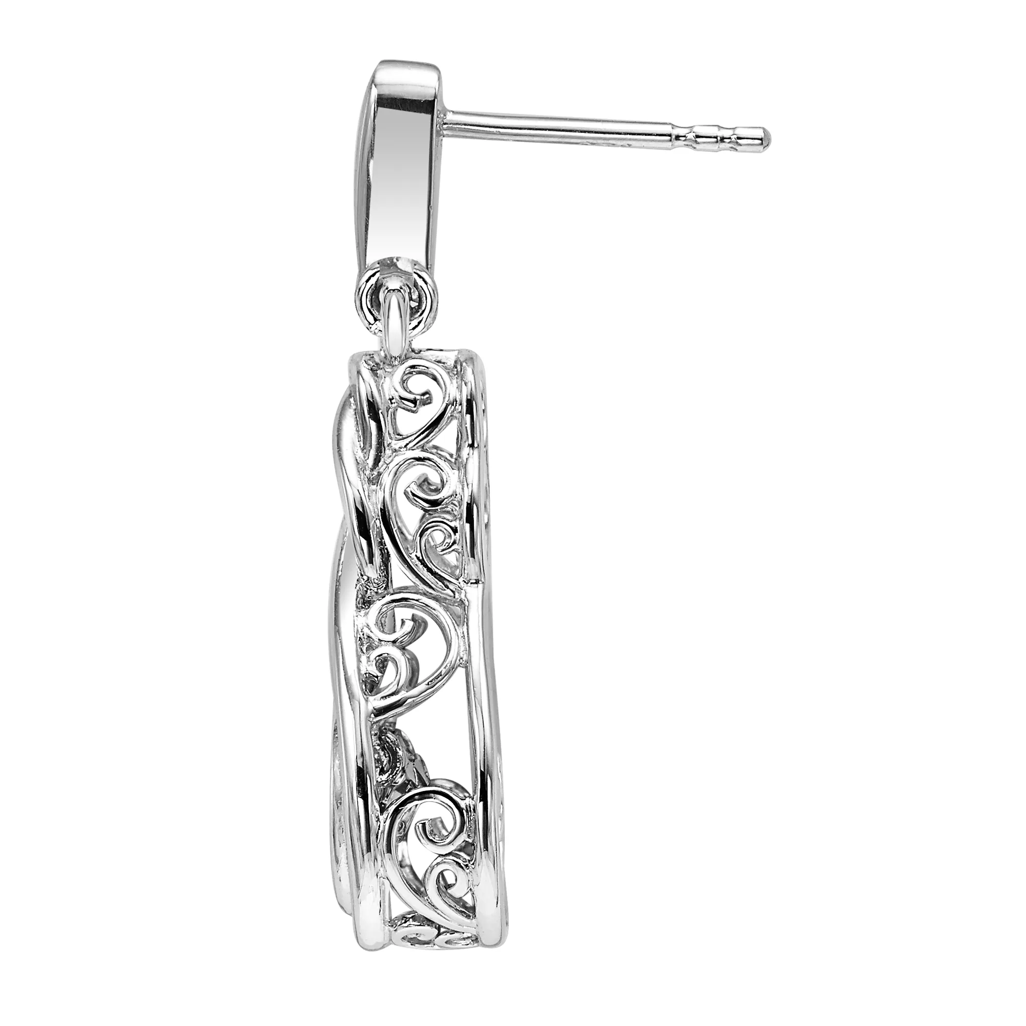 Silver Diamond 1/7Ctw Earring view 2