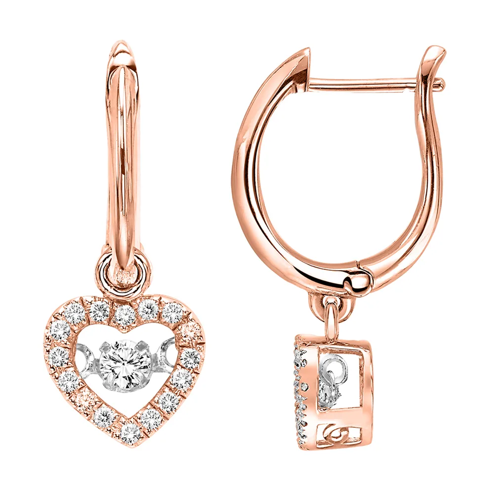 10Kt Rose Gold Diamond 1/5Ctw Earring view 2