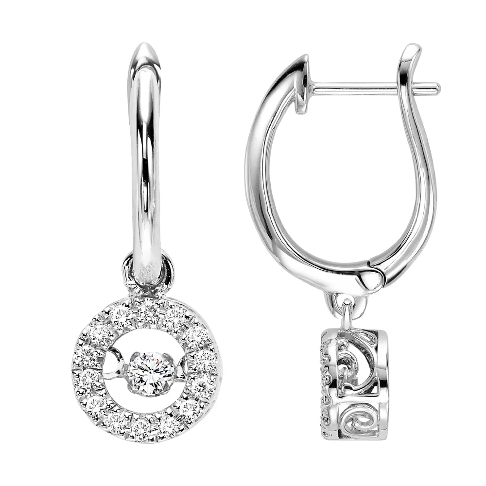 10Kt White Gold Diamond 1/5Ctw Earring view 2
